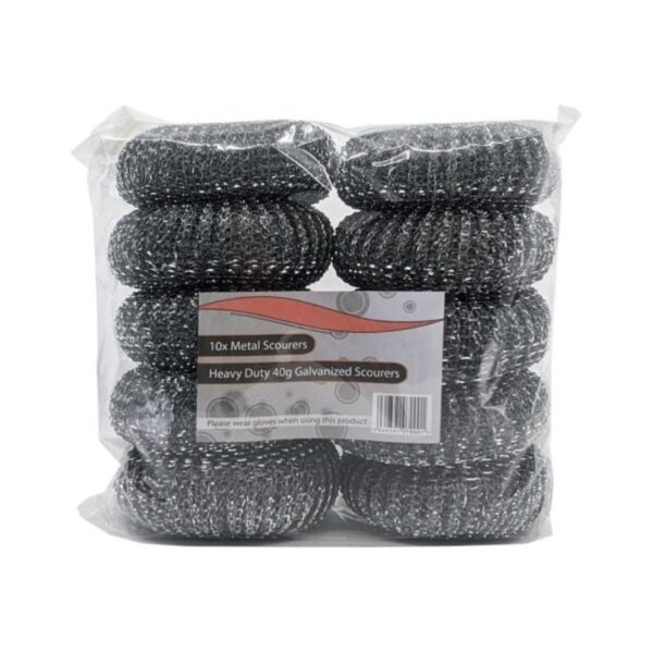 Gelvanised Steel Metal Scourer - Pack of 1X10